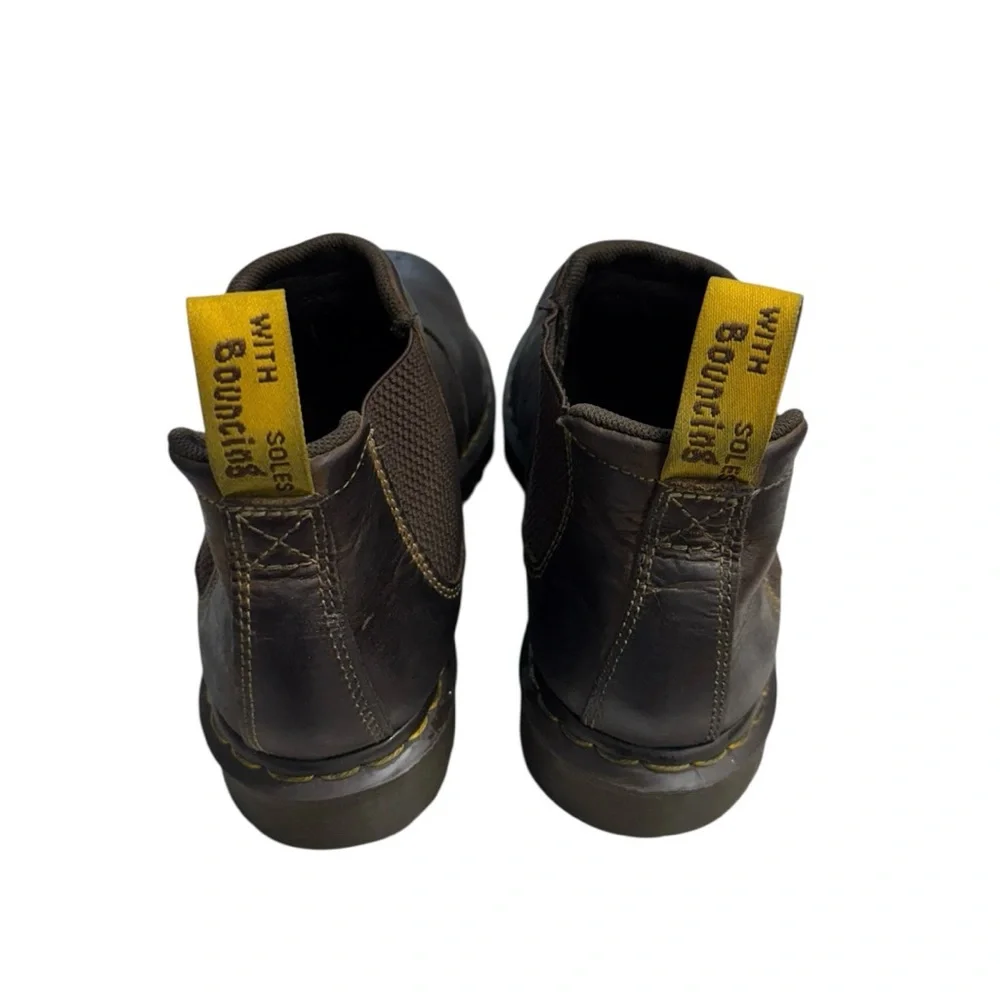 Dr. Martens Dark Brown Leather Steel Toe Men's Boots Size 9M EU 42
